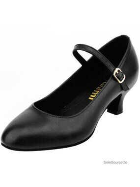 Dance Heels Leather Ankle Strap Latin Salsa Tango Character Shoes Pumps